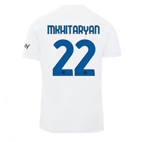 Moški Nogometni dresi Inter Milan Henrikh Mkhitaryan #22 Gostujoči 2023-24 Kratek Rokav